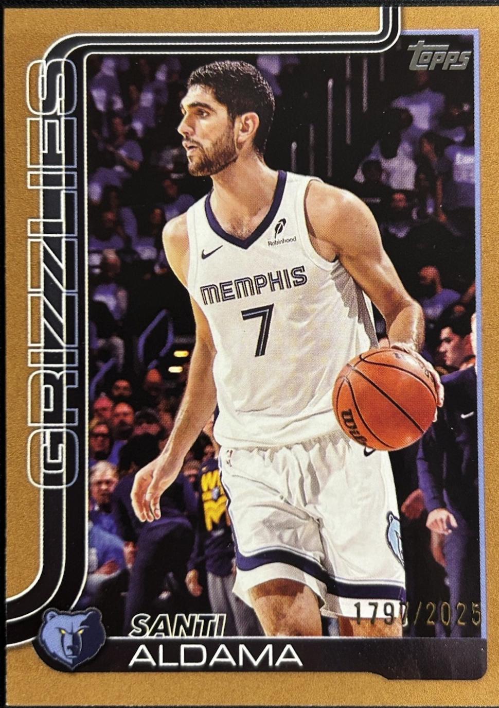 Santi Aldama [Gold] #187 Prices | 2025 Topps | Basketball Cards
