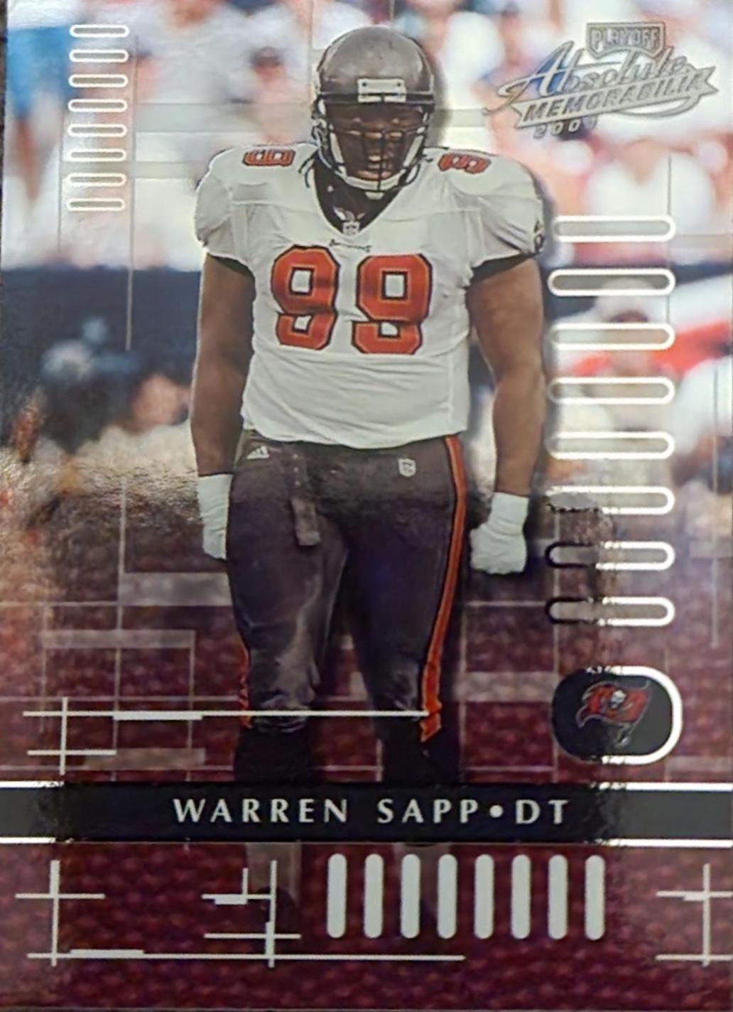 Warren Sapp #94 2001 Playoff Absolute Memorabilia Football