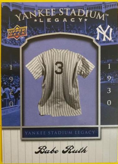 Babe Ruth #1 Baseball Cards 2008 Upper Deck Yankee Stadium Legacy