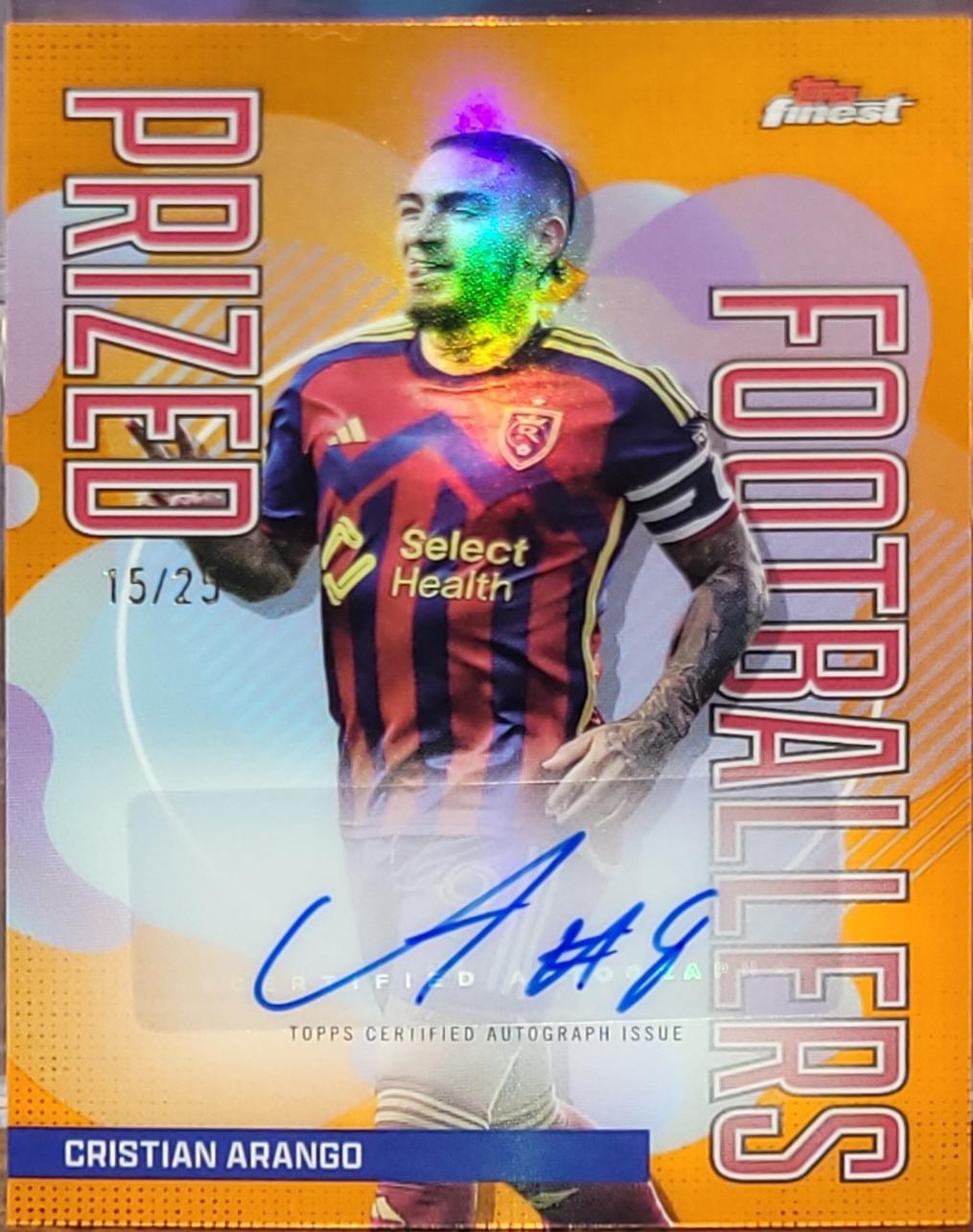 Cristian Arango #PFA-CA 2024 Topps Finest MLS Prized Footballers Autograph