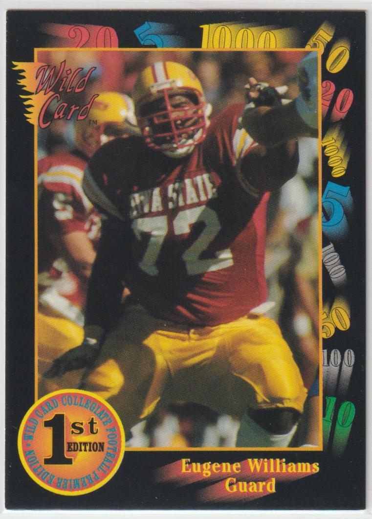 Eugene Williams #128 1991 Wild Card College Draft Picks Football