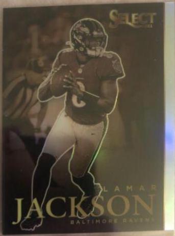 Lamar Jackson #AS-10 Football Cards 2021 Panini Select Artistic Selections