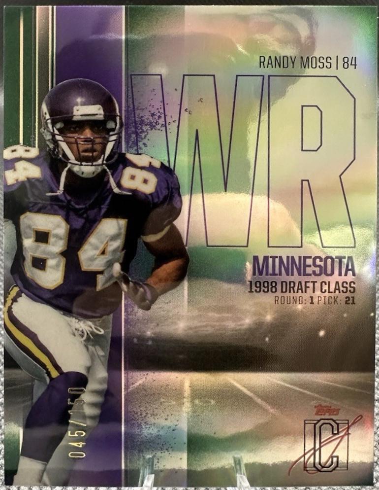 Randy Moss #BCV-30 Football Cards 2024 Topps Signature Class Veteran Chrome Variation