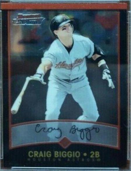Craig Biggio #7 Baseball Cards 2001 Bowman Chrome