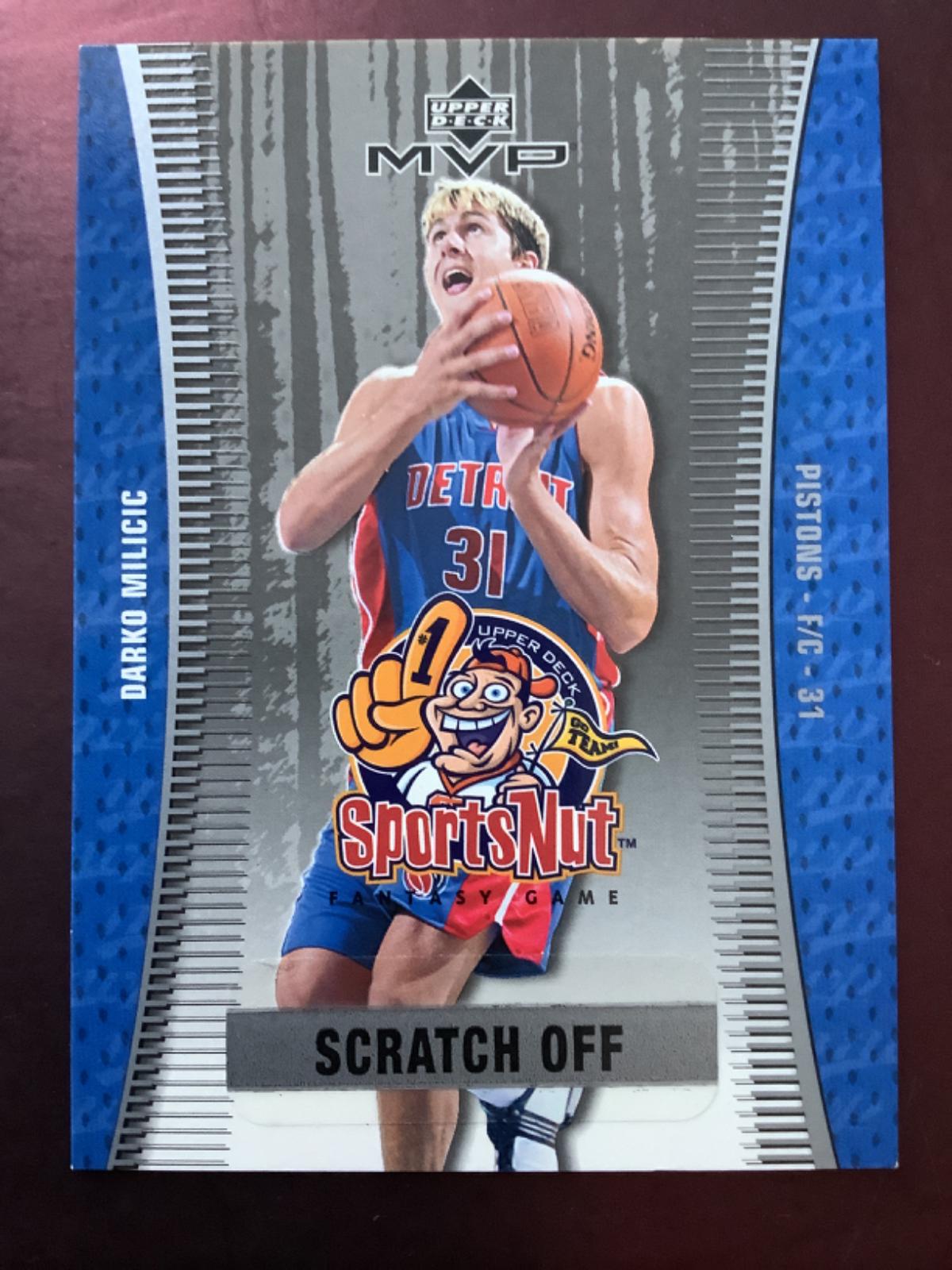 Darko Milicic #SN88 Basketball Cards 2003 Upper Deck MVP Sports Nut