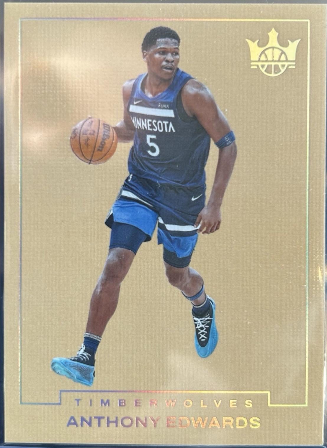 Anthony Edwards #7 Basketball Cards 2024 Panini Court Kings Blank Slate