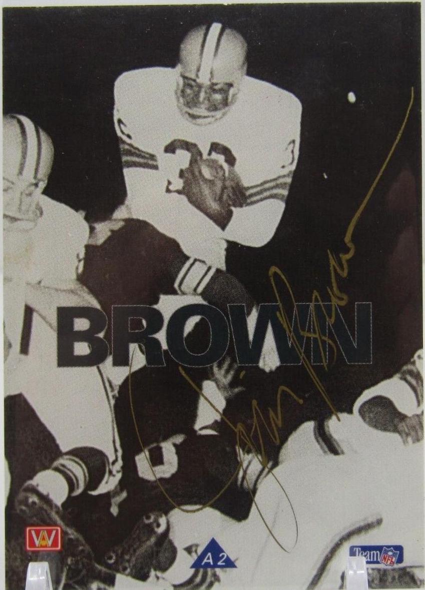 Jim Brown #A2 Football Cards 1992 All World Autographs