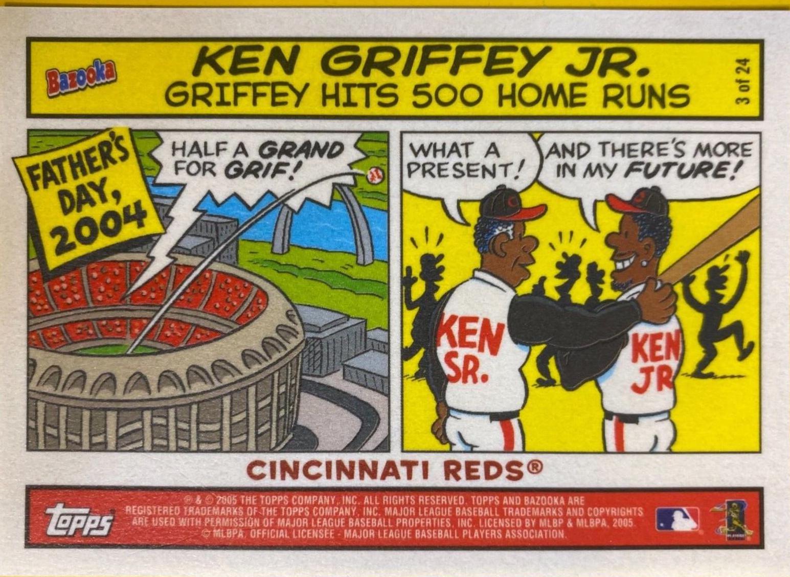 Ken Griffey Jr #3 Baseball Cards 2005 Bazooka Comics