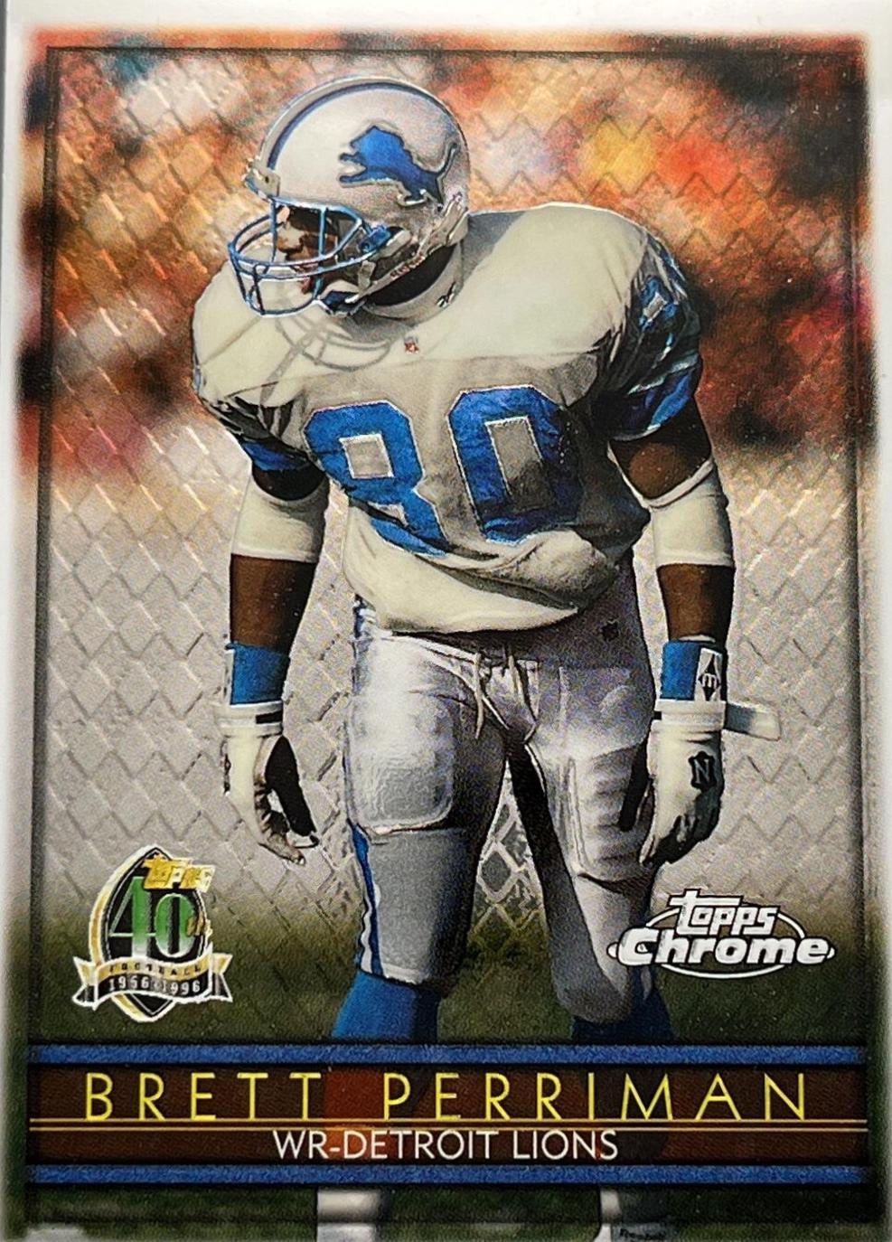 Brett Perriman #5 Football Cards 1996 Topps Chrome