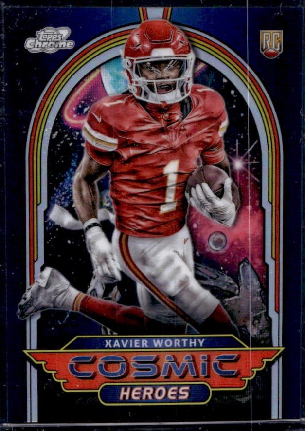 Xavier Worthy #CH-12 Football Cards 2024 Topps Cosmic Chrome Heroes