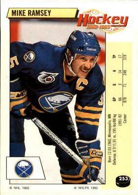 Mike Ramsey #253 Hockey Cards 1992 Panini Stickers