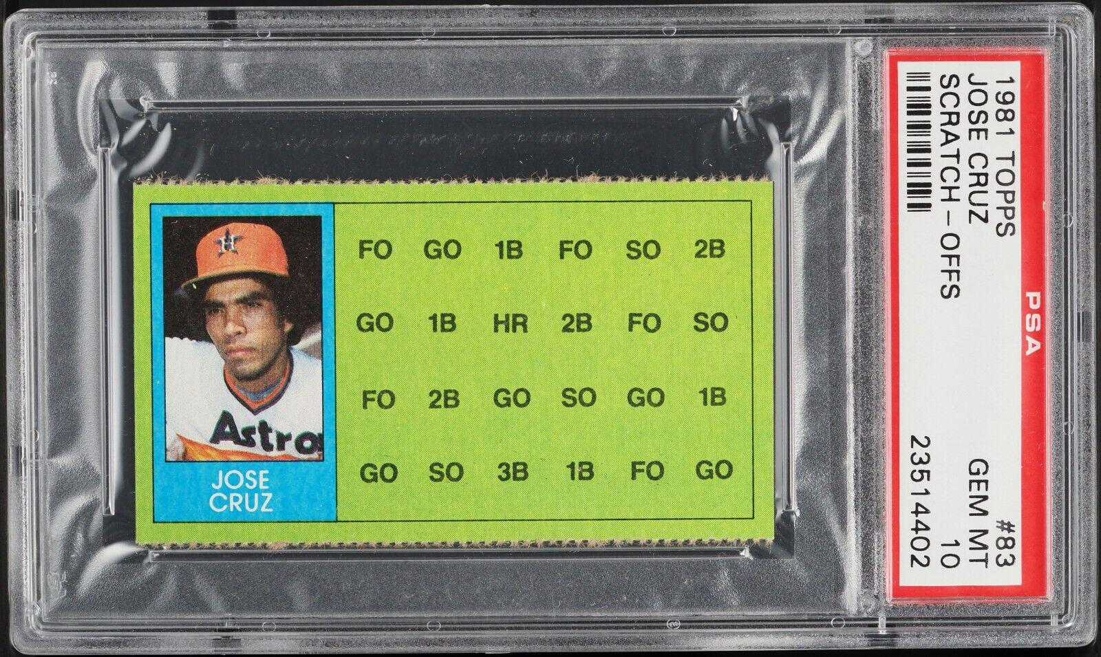 Jose Cruz #83 1981 Topps Scratch Offs Baseball
