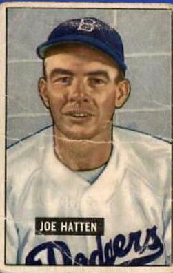 Joe Hatten #190 1951 Bowman Baseball