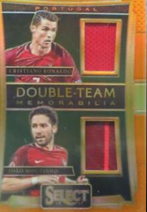 Cristiano Ronaldo, Joao Moutinho #DT-RM Soccer Cards 2016 Panini Select Double Team Memorabilia