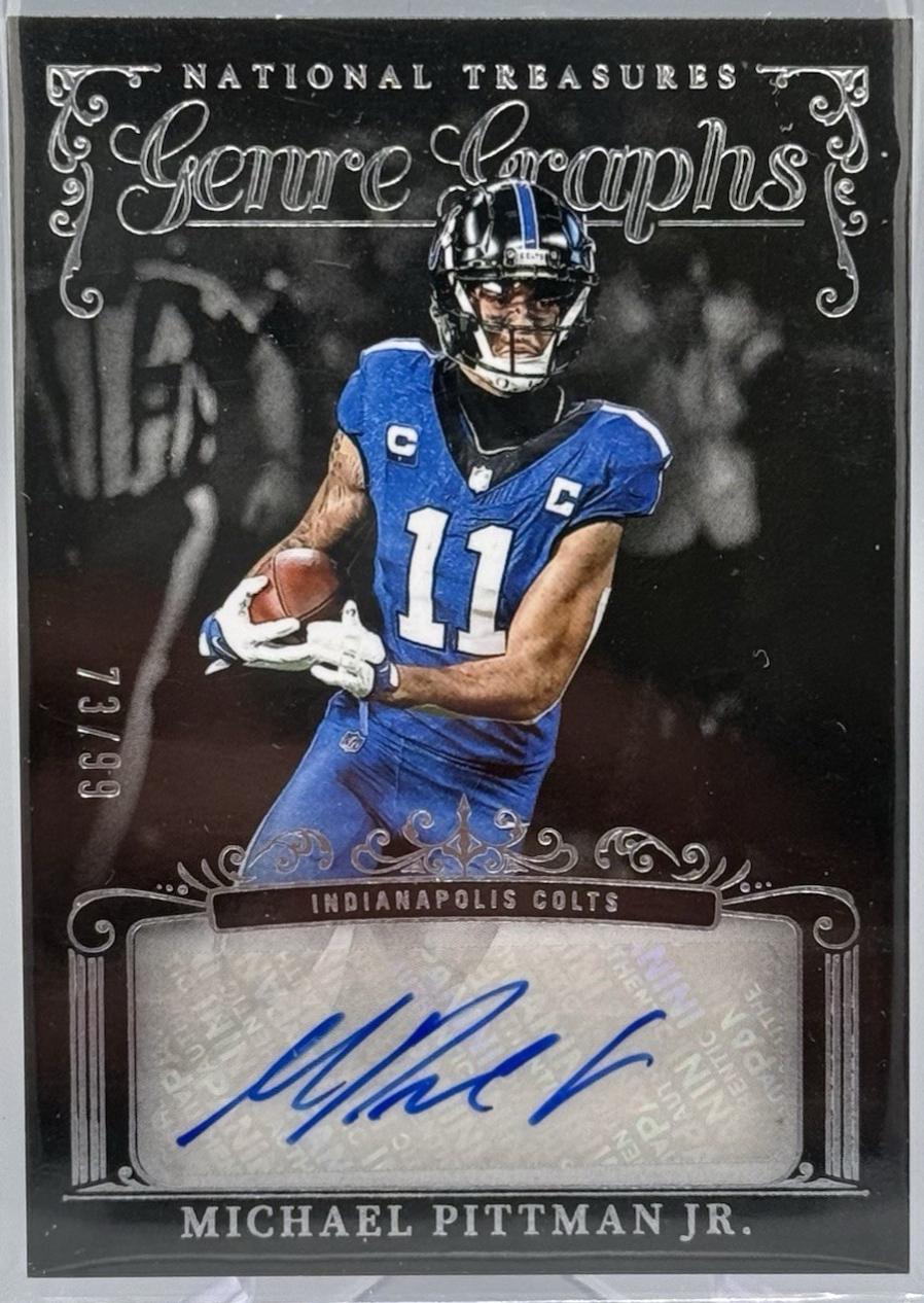 Michael Pittman Jr. #34 2025 Panini National Treasures Football Genre Graphs