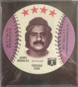 Jerry Morales Baseball Cards 1976 Buckmans Discs
