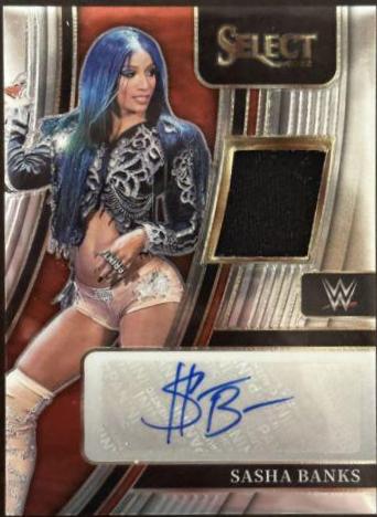 Sasha Banks #AM-SBK Wrestling Cards 2022 Panini Select WWE Autograph Memorabilia
