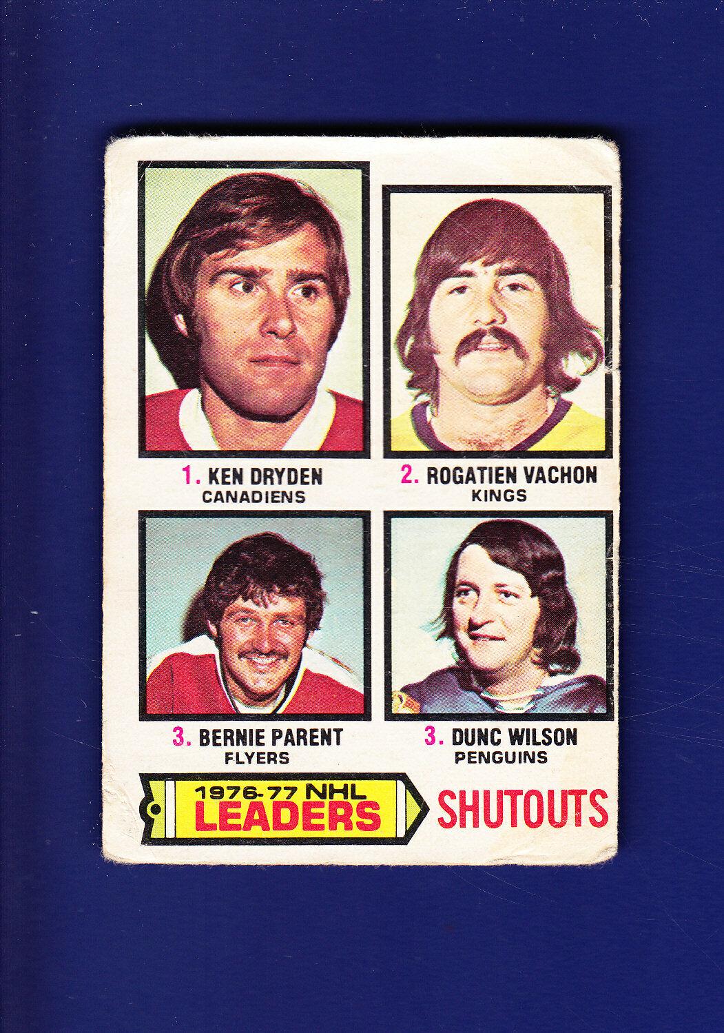 Shutouts Leaders #8 Hockey Cards 1977 O-Pee-Chee