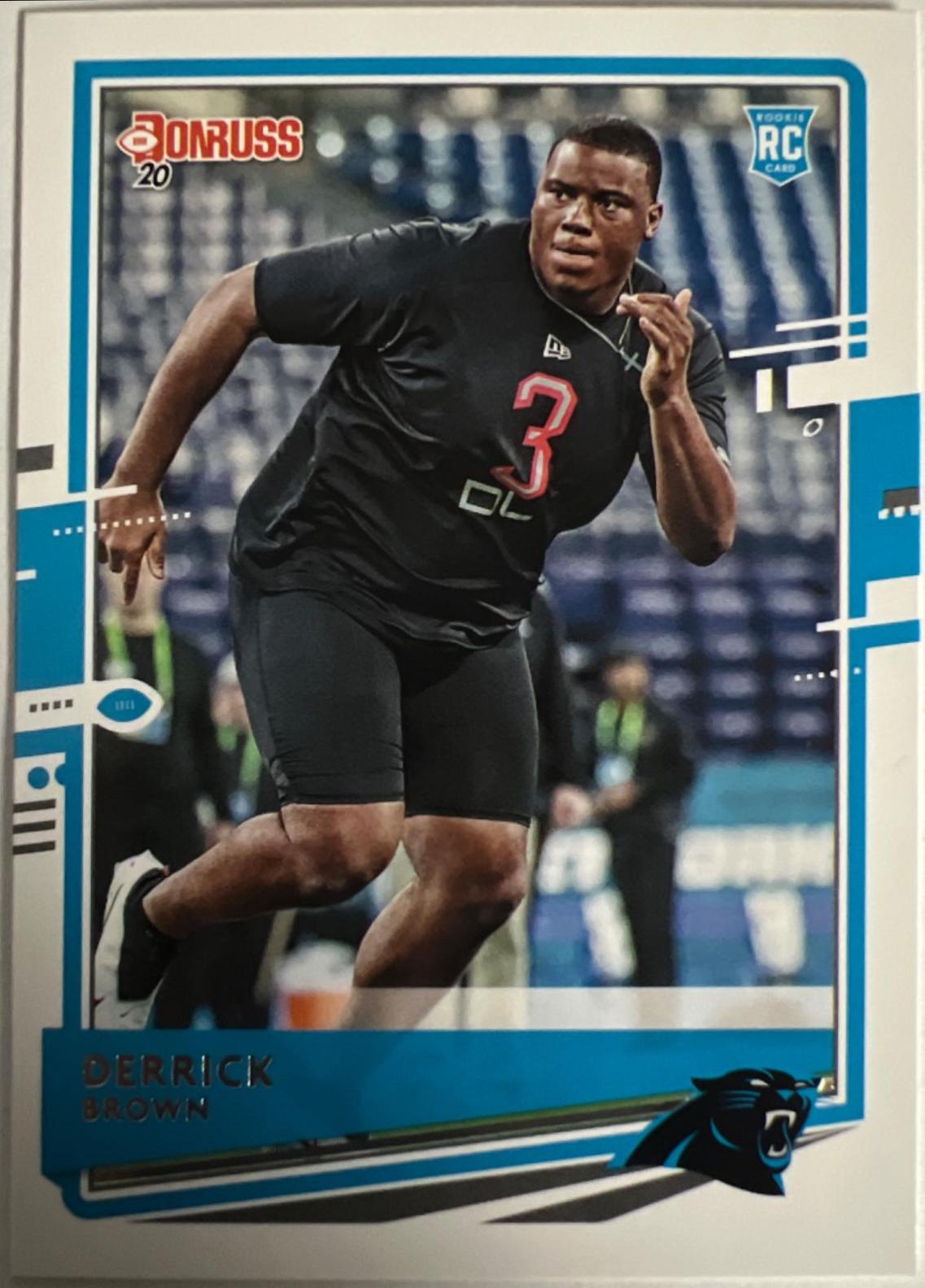 Derrick Brown #264 Football Cards 2020 Panini Donruss