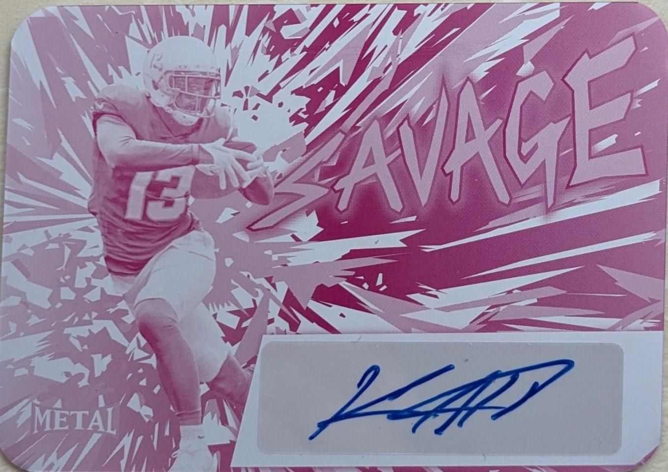 Keenan Allen #S-KA1 Football Cards 2024 Leaf Metal Savage Autograph