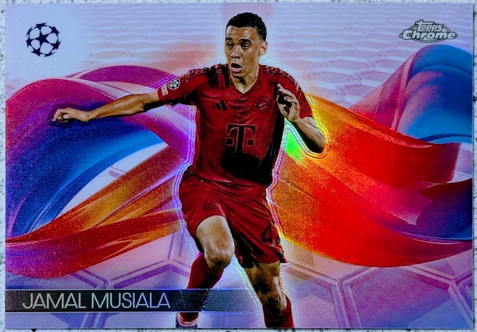 Jamal Musiala #H-4 Soccer Cards 2024 Topps Chrome UEFA Helix