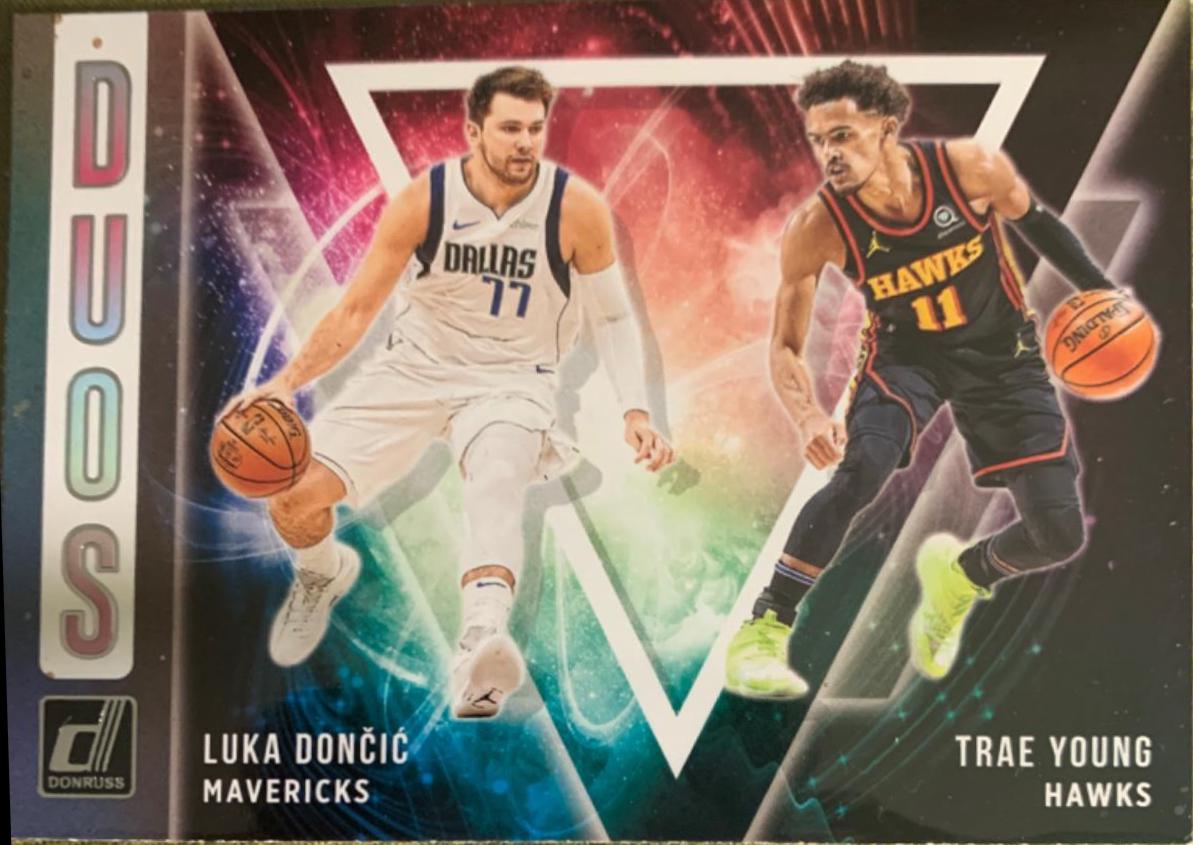 Luka Dončić Trae Young #2 Basketball Cards 2021 Panini Donruss Duos