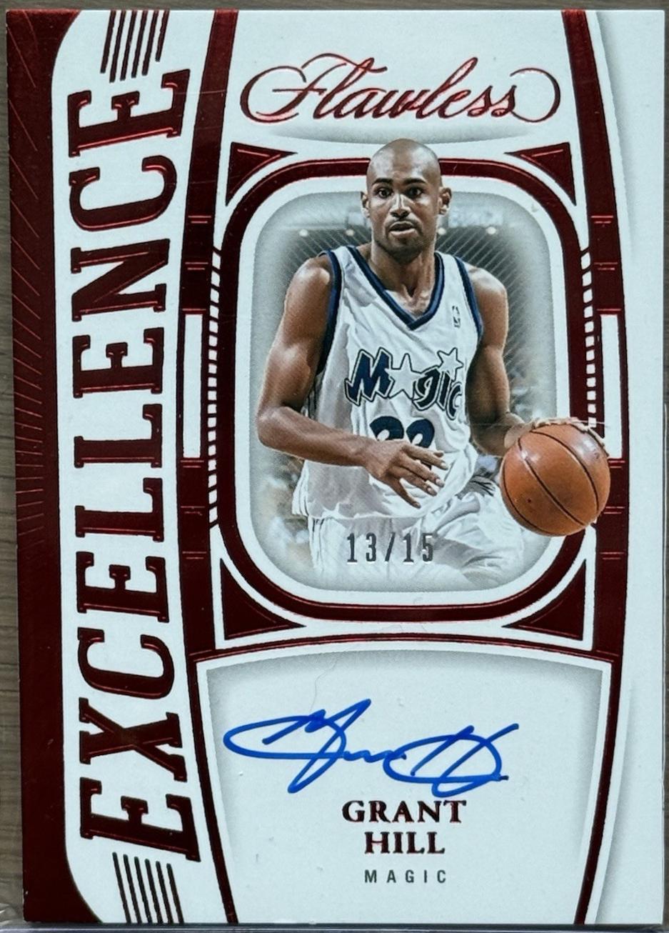 Grant Hill #13 Basketball Cards 2023 Panini Flawless Excellence Signatures