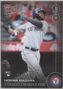 Nomar Mazara #12 Baseball Cards 2016 Topps Now