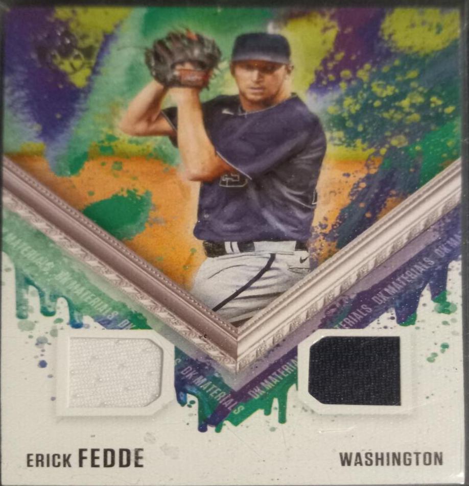 Erick Fedde #DKM-ER Baseball Cards 2021 Panini Diamond Kings Materials