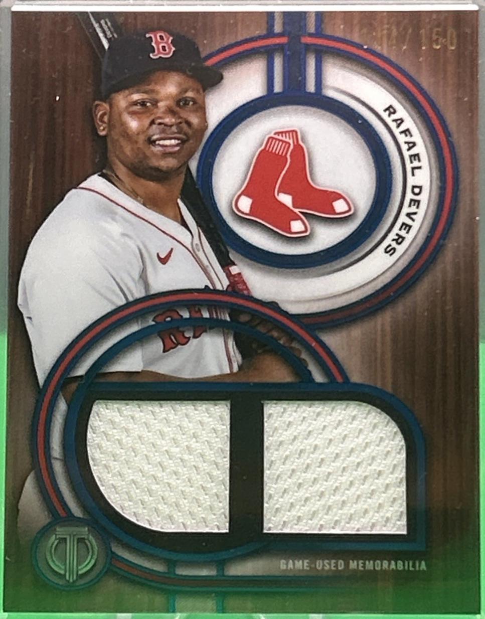 Rafael Devers #DR-RD Baseball Cards 2025 Topps Tribute Single-Player Dual Relic