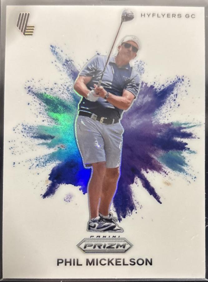 Phil Mickelson #8 Golf Cards 2024 Panini Prizm LIV Color Blast