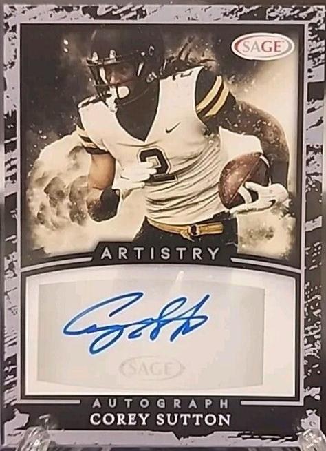 Corey Sutton #A-CS5 Football Cards 2022 Sage Hit Artistry Autographs