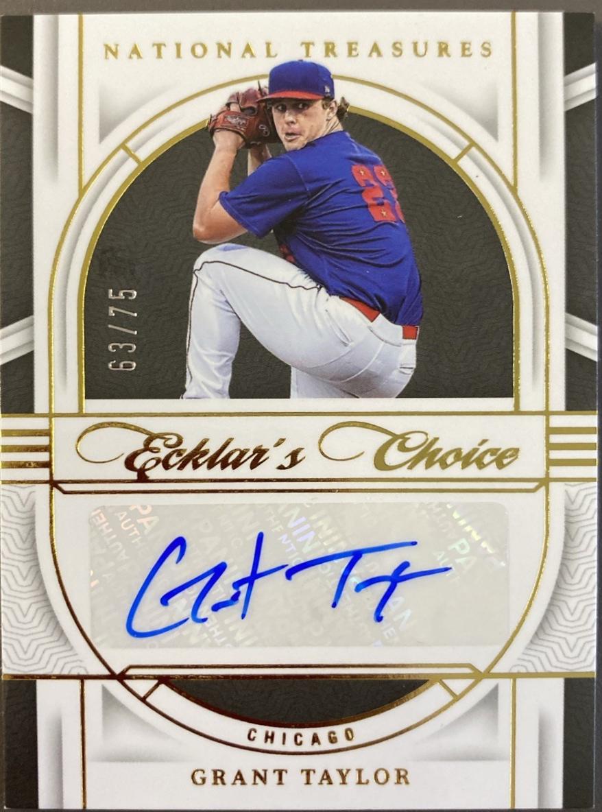 Grant Taylor #2 Baseball Cards 2024 Panini National Treasures Ecklar's Choice Signature