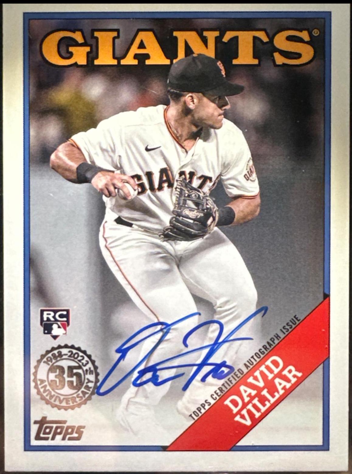 David Villar #88BA-DV Baseball Cards 2023 Topps Silver Pack 1988 35th Anniversary Autographs