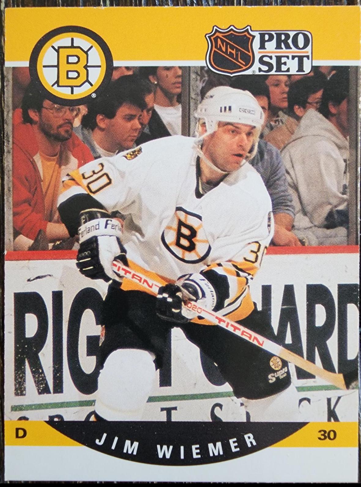 Jim Wiemer #413 Hockey Cards 1990 Pro Set