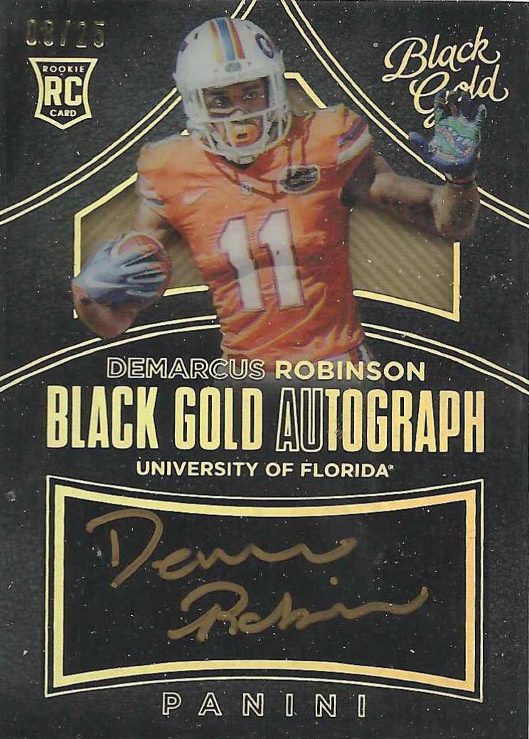 Demarcus Robinson #128 Football Cards 2016 Panini Black Gold Autographs