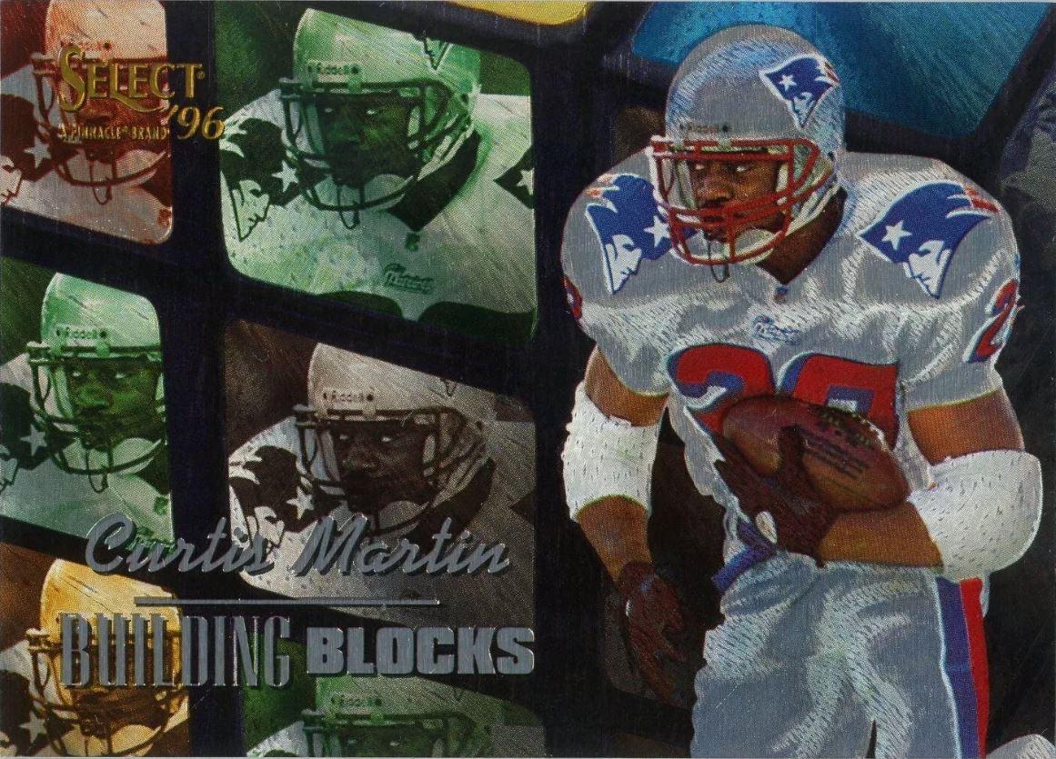Curtis Martin #1 Football Cards 1996 Select Building Blocks
