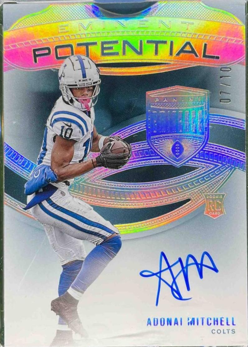 Adonai Mitchell #6 2024 Panini Eminence Eminent Potential Autograph Football