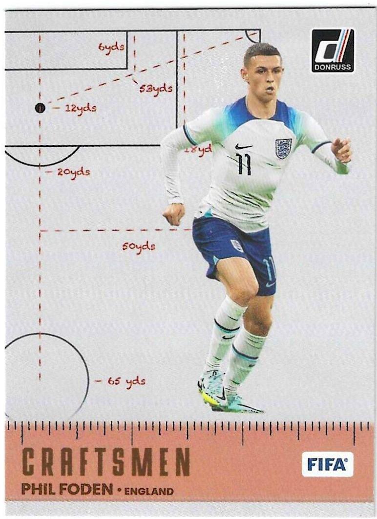 Phil Foden #7 Soccer Cards 2022 Panini Donruss Craftsmen