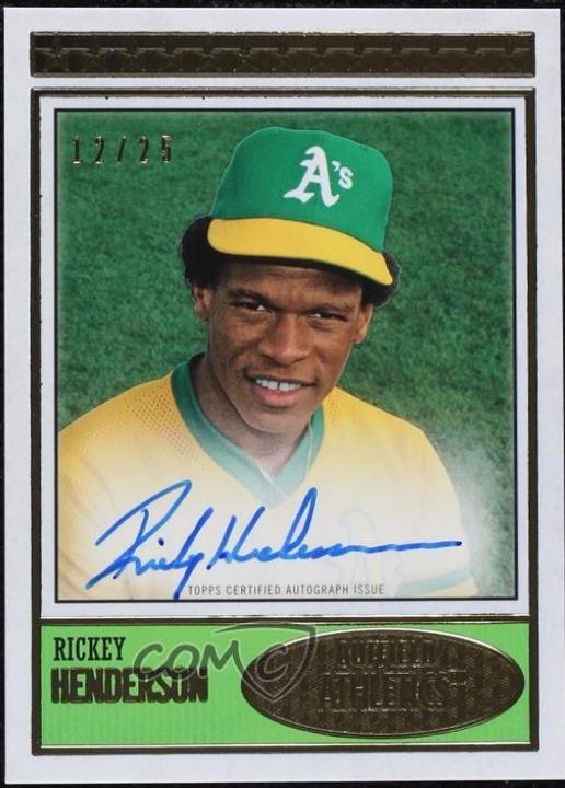 Rickey Henderson #BC1-RH Baseball Cards 2018 Topps Brooklyn Collection Autographs