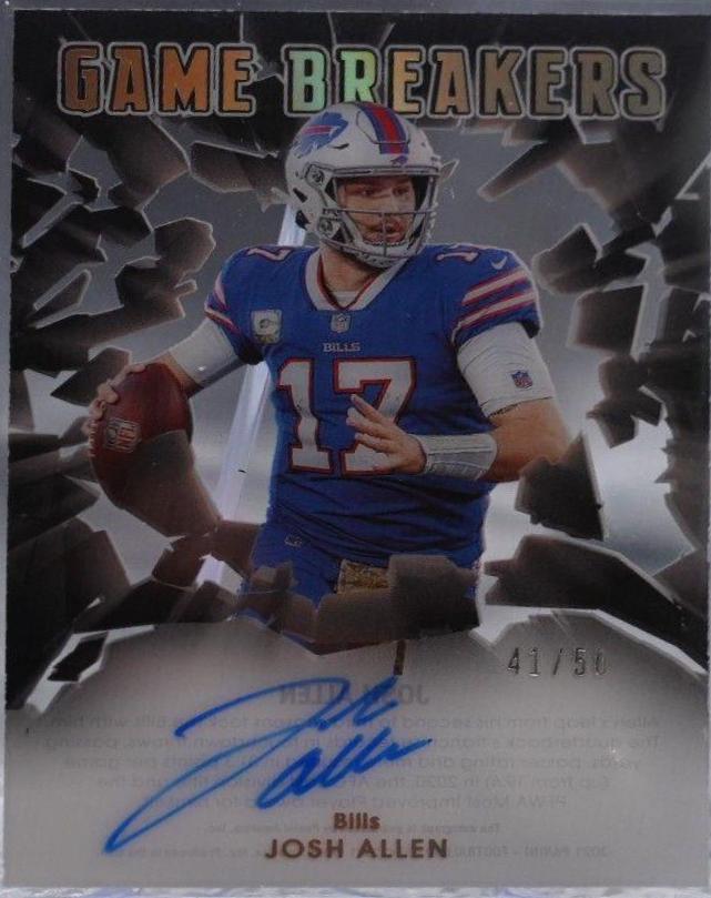 Josh Allen #GBR-JAL Football Cards 2023 Panini Donruss Game Breakers Autographs