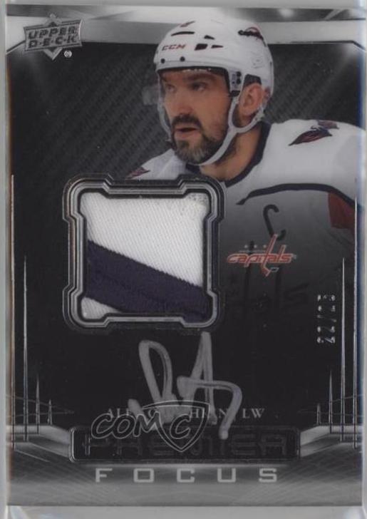 Alex Ovechkin #PFAP-AO Hockey Cards 2022 Upper Deck Premier Focus Auto Patch