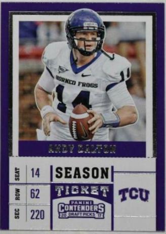 Andy Dalton #8 Football Cards 2017 Panini Contenders Draft Picks