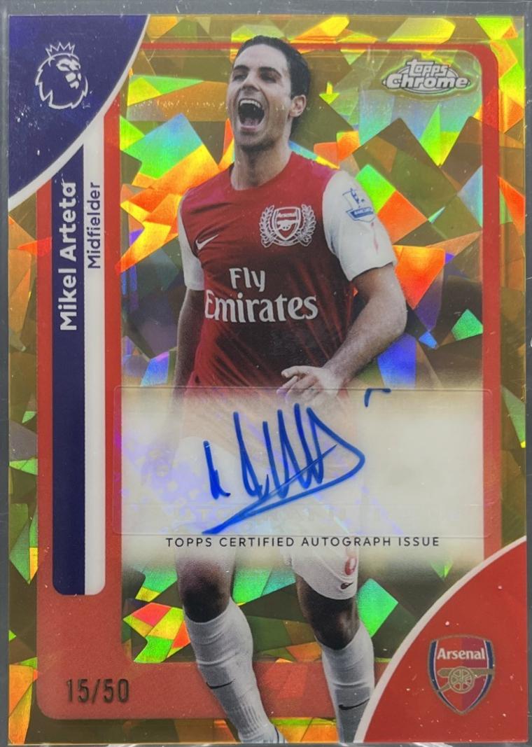 Mikel Arteta #CA-MA 2025 Topps Chrome Premier League Autograph