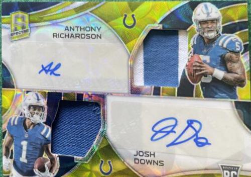 Anthony Richardson #40 Football Cards 2023 Panini Spectra Rookie Autograph Gold