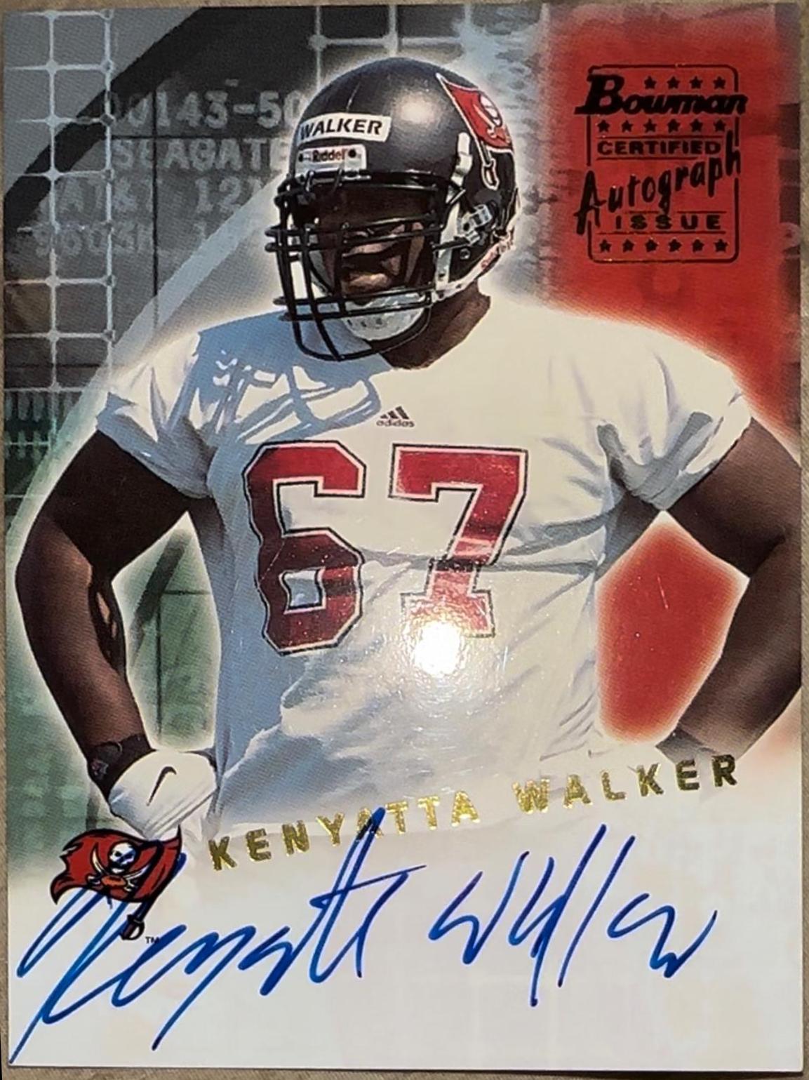 Kenyatta Walker #BA-KW Football Cards 2001 Bowman Chrome Certified Autograph