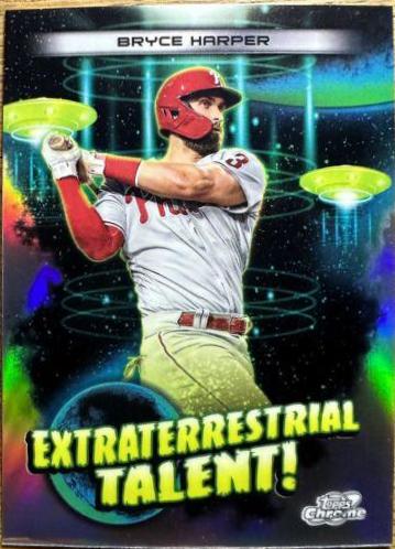 Bryce Harper #ET-12 Baseball Cards 2023 Topps Cosmic Chrome Extraterrestrial Talent