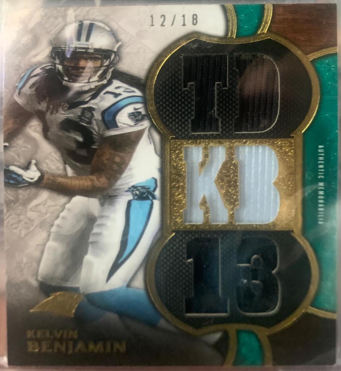 Kelvin Benjamin #TTR-KB2 2015 Topps Triple Threads Football Relics