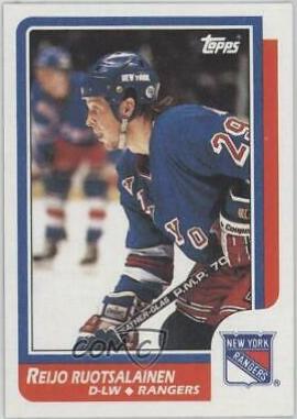 Reijo Ruotsalainen #128 Hockey Cards 1986 Topps