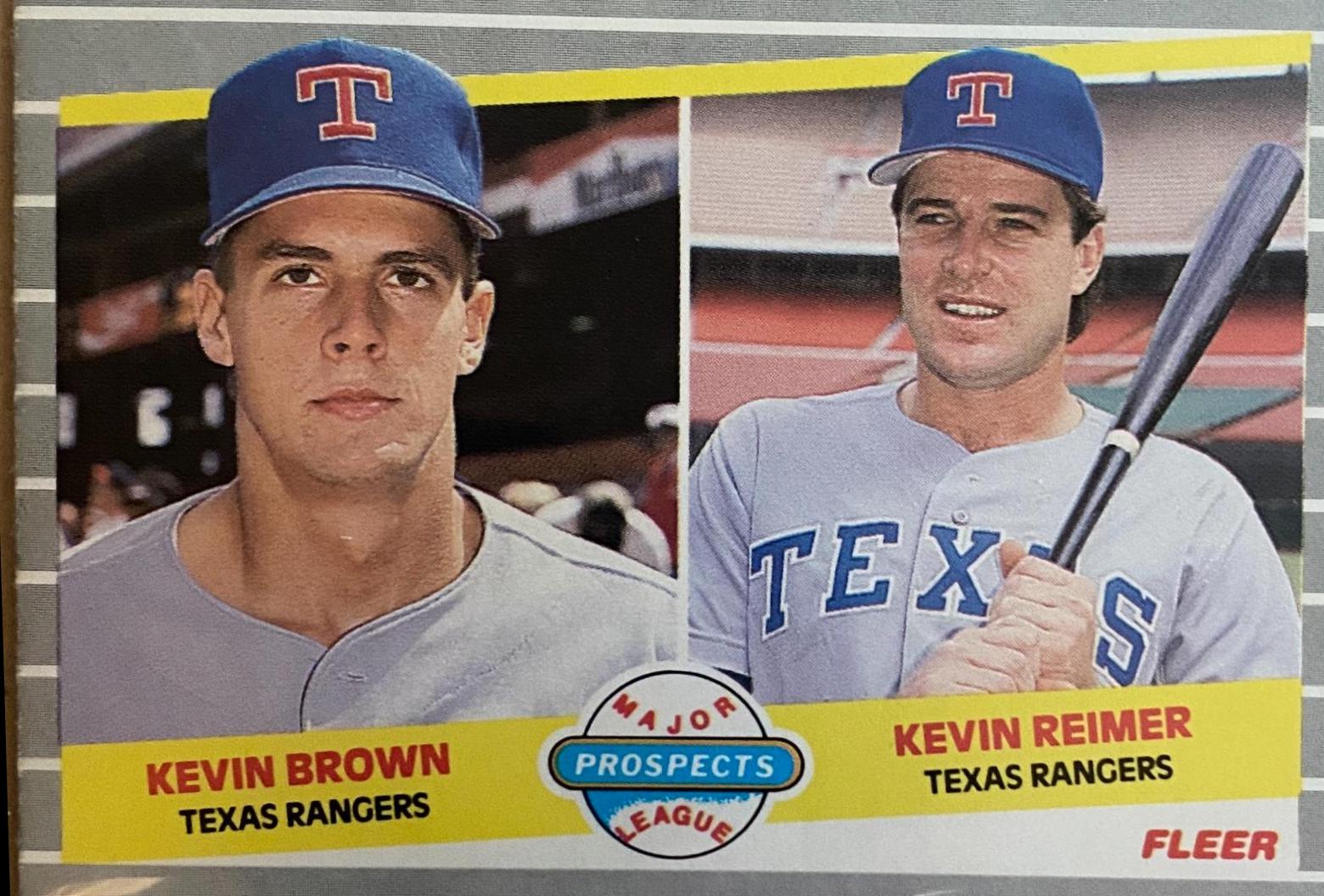 Kevin Brown, Kevin Reimer #641 Baseball Cards 1989 Fleer